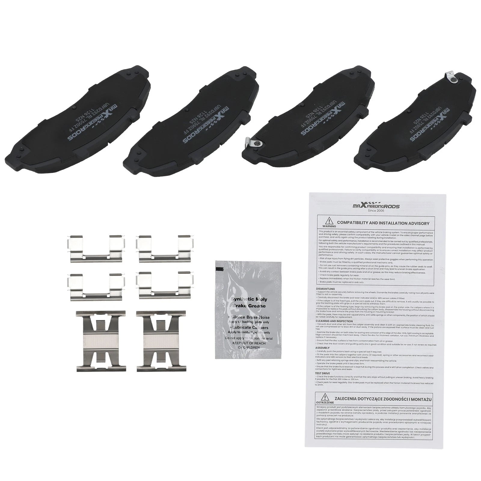 Front Ceramic Brake Pads Set for Ford F-150 (1997-2004)