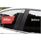 Carbon Fiber ABS Door Window B Pillar Post Covers for Honda Civic (2006-2011)