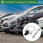 Tow Hook for Ford Focus (1998–2025) 15.6mm Aluminum Alloy Silver Tone