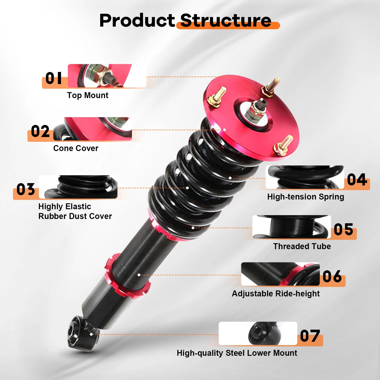 Coilovers for Lexus IS300 (2001-2005) Adjustable Height Shocks