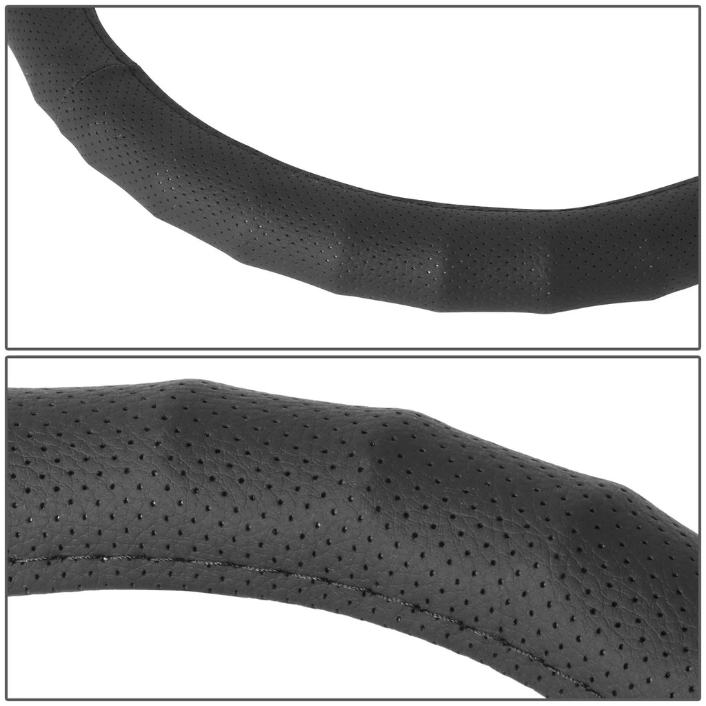 Steering Wheel Cover for - Matte Grain, Perforated, Black