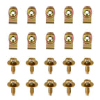Set of 10 Alloy Steel Gold M6 Fasteners for Infiniti G35 G37 Nissan 350Z