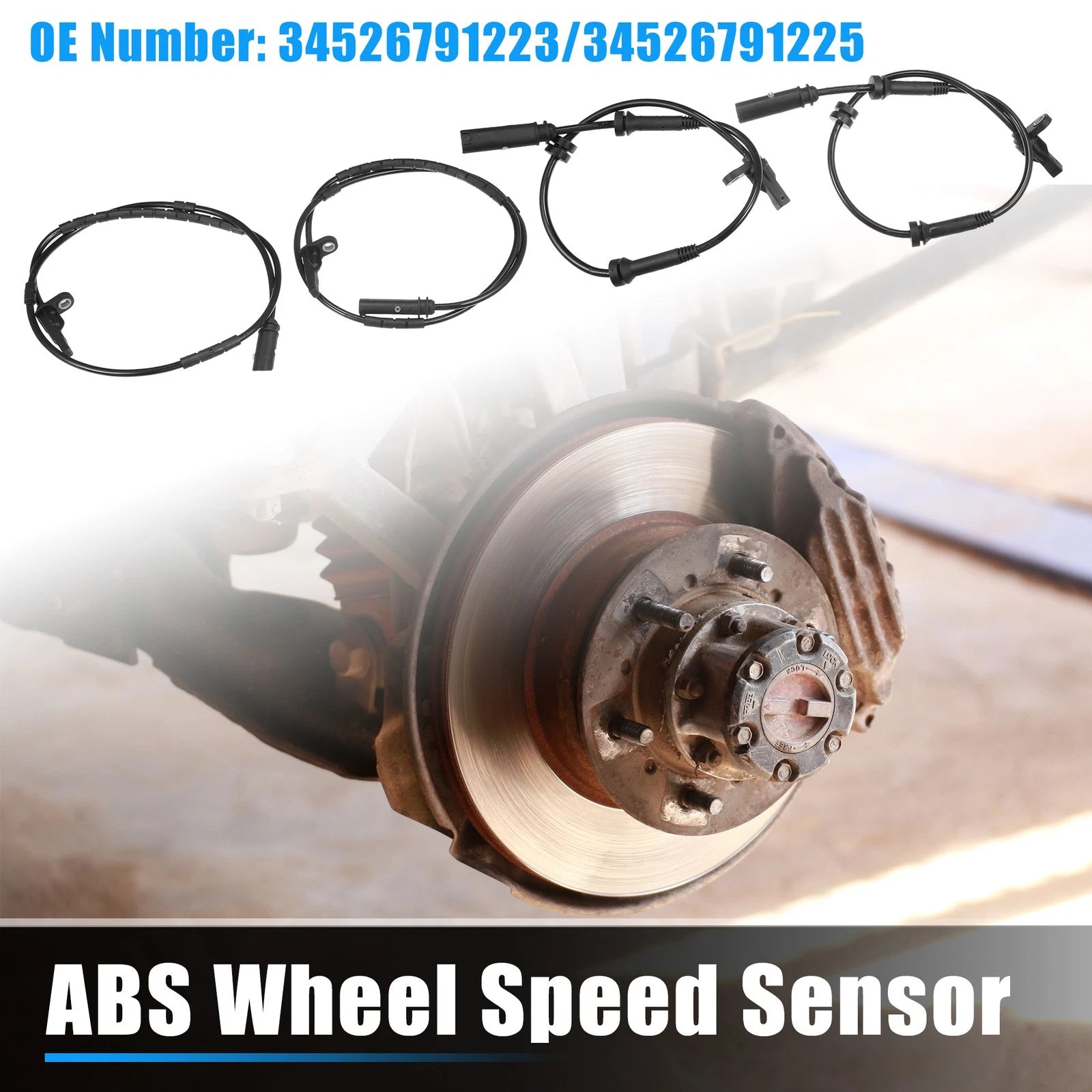 4Pcs ABS Wheel Speed Sensor for BMW (2016) No. 34526791223