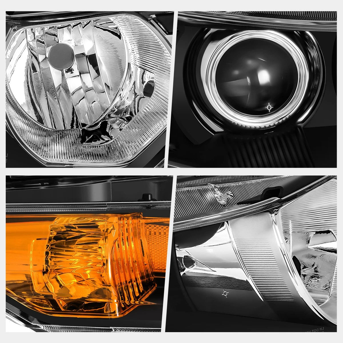 Right Side Projector HID Headlight Lamp Black for Acura TSX (2009–2014)
