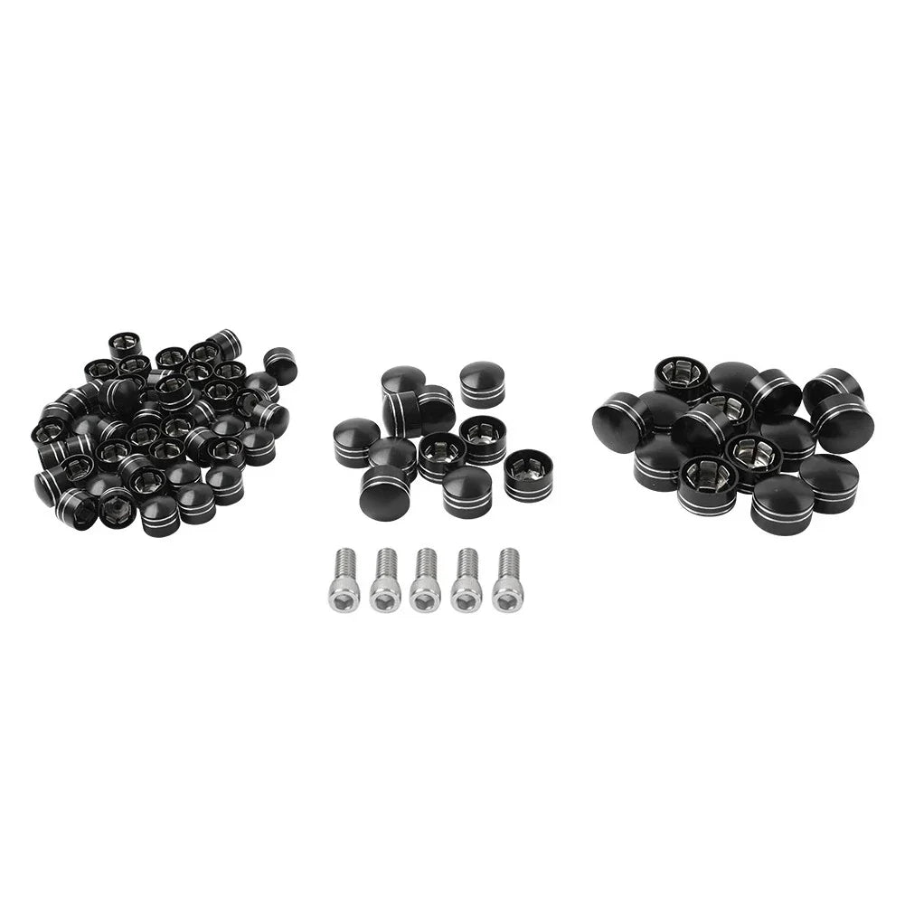 75X CNC Engine Bolt Topper Caps for Harley Touring Road Street Glide (2009-2023)