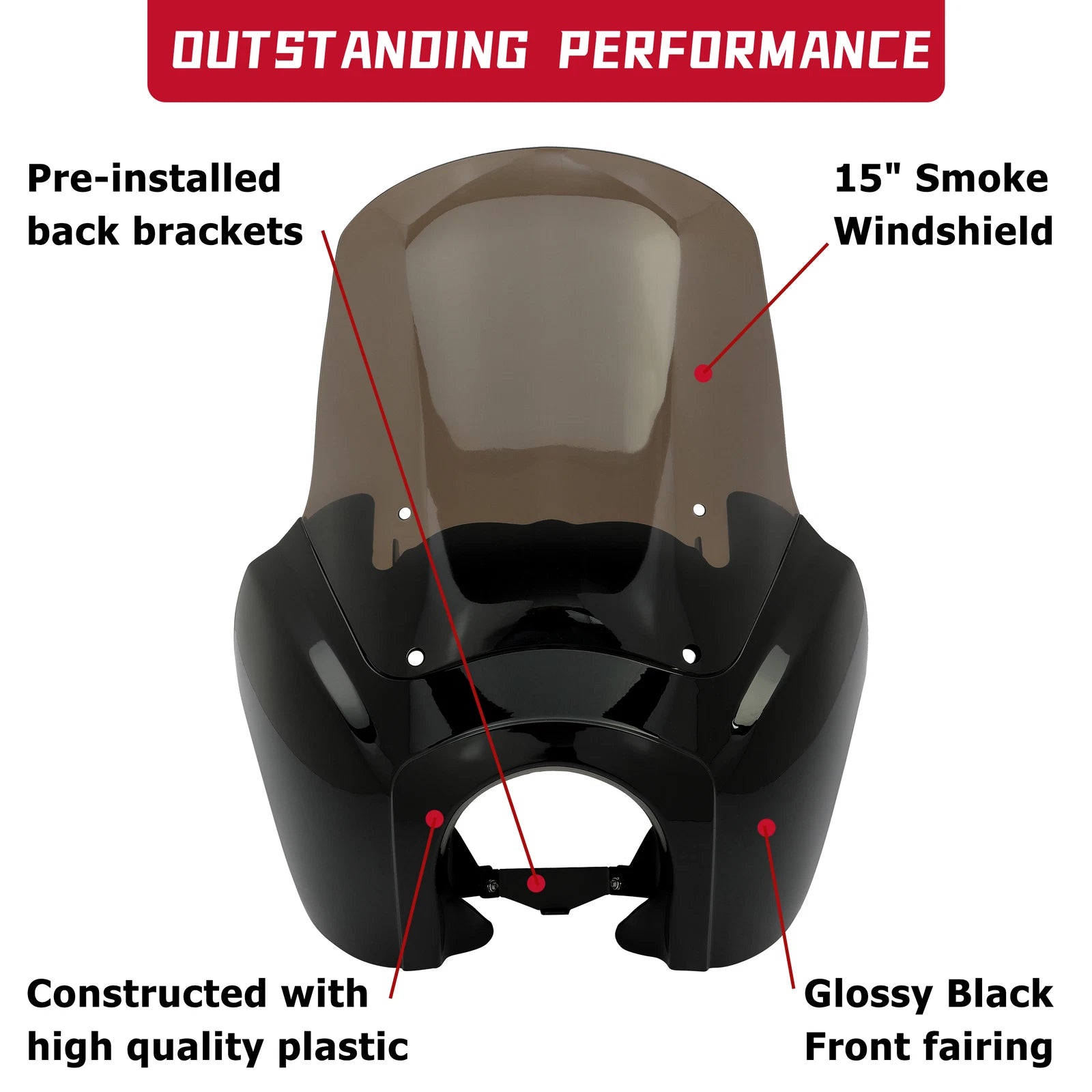 Front Headlight Fairing for Harley Dyna Super Glide (2006-2017)