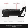 Right Rear Bumper End Cap for Ford F-250 SD (2023–2025) - Black, Parking Sensor Hole