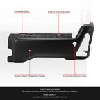 Right Rear Bumper End Cap for Ford F-250 SD (2023–2025) - Black, Parking Sensor Hole
