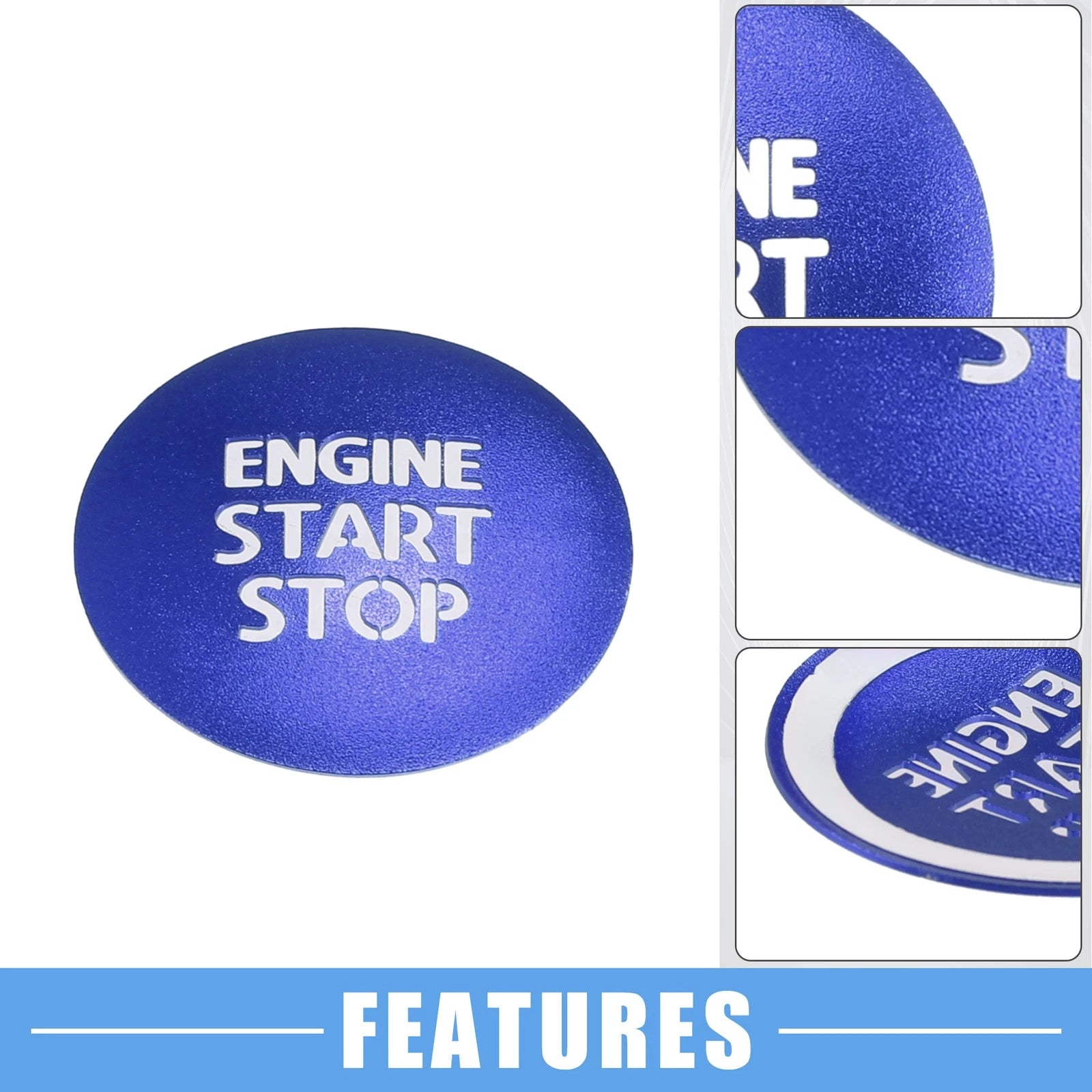 Engine Start Stop Ignition Button Cover Sticker for Toyota Tacoma (2016–2021) Blue