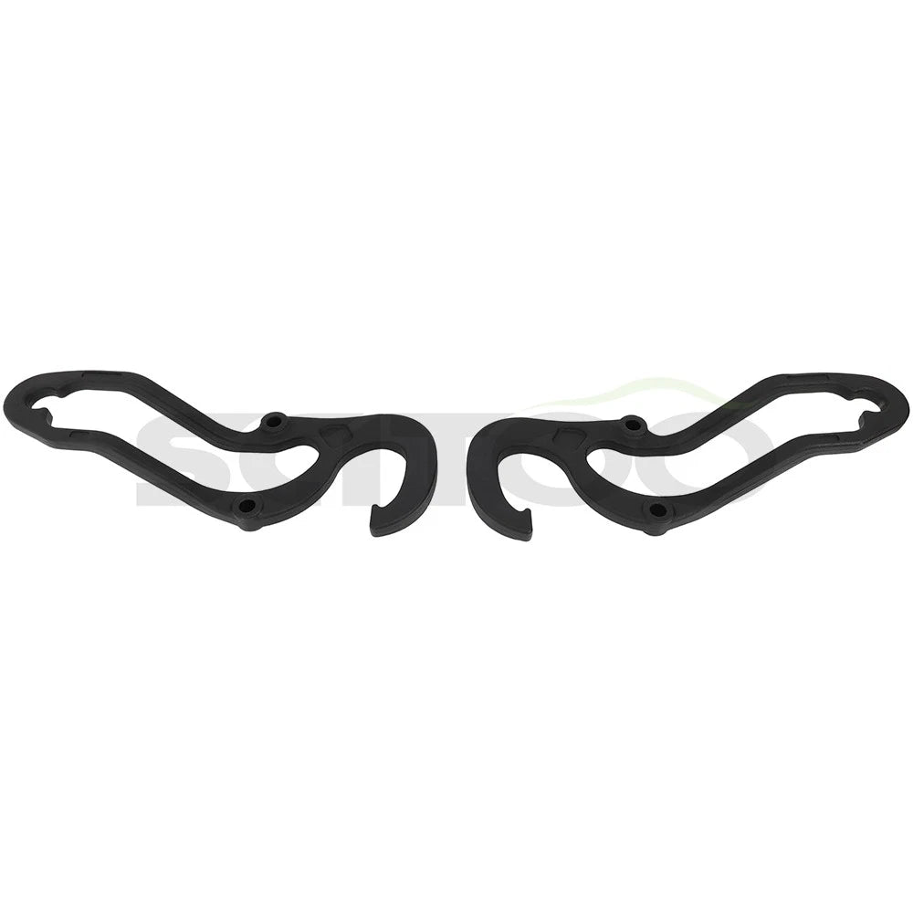 Set of 2 Front Tow Hooks for Dodge Ram 1500 (2009–2019) Black with Hardware