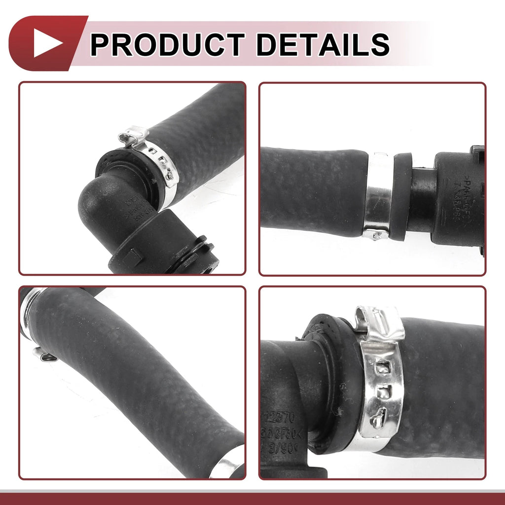 HVAC Heater Hose for BMW 230i 320i 330i 340i 430i (2017–2021) No. 17128620944 Rubber Black