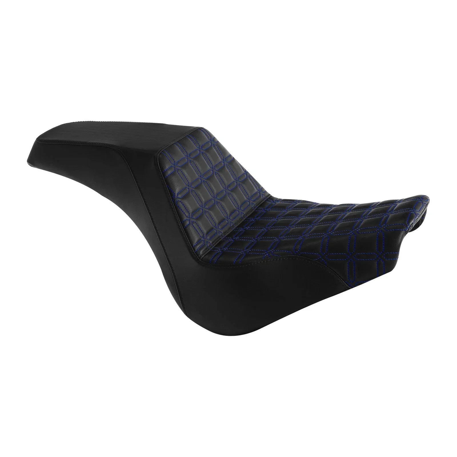 Black Blue Rider Driver Passenger Seat for Harley Softail (2018-2025)