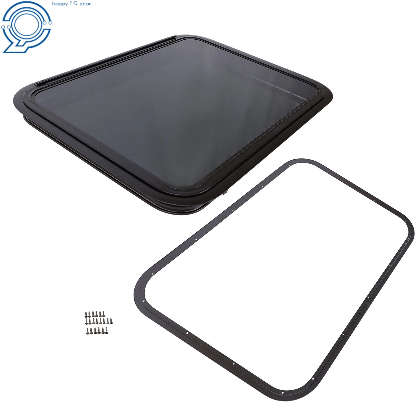 Exit RV Window with Trim Ring and Removable Screen for RV Camper Trailer