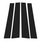 Set of 4 Door Pillar Window Trim for Mitsubishi L200 (2005–2014) Black