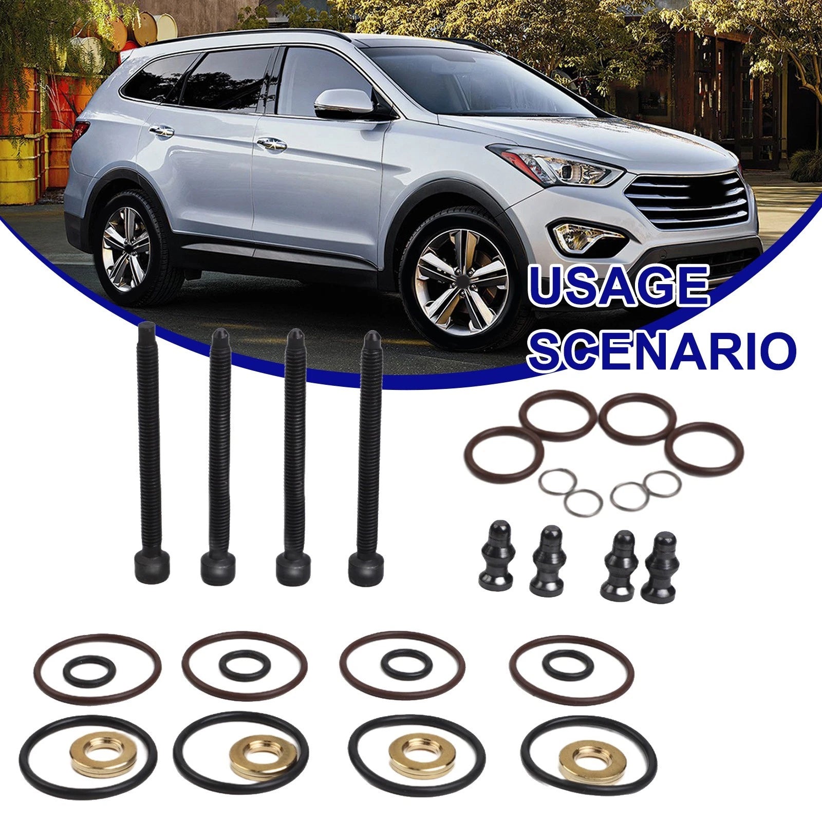 Injector Seal and Bolts Set of 4 for Skoda Seat 1.9 2.0 Engine OEM