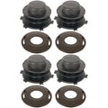 Set of 4 Spool & Cap Combos for Stihl FS 55 80 90 100 110 120 130 (25-2)