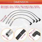 Set of 4 Spark Plug Wire Ignition Coil Cables No.030905430N for Volkswagen Lupo (1998–2005)