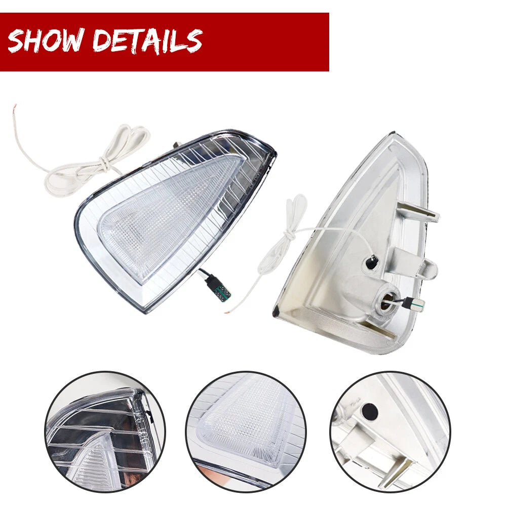 Clear Lens Amber LED Front Corner Side Marker Lights for Dodge Charger (2006–2010)