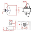Marine Grade Zinc Alloy Lock for RV Drawer Cabinet Door (Child Safety)