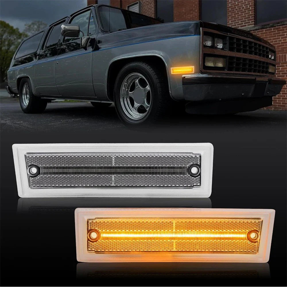 LED Side Marker Lights for Chevy C10 C20 C30 K10 K20 K30 K5 Suburban (1973-1987)