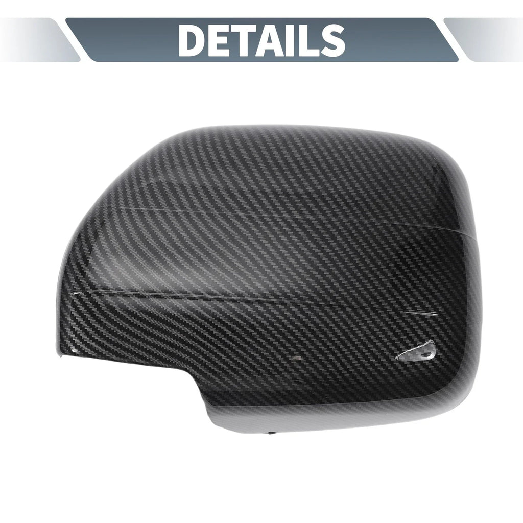 Rearview Mirror Cap Overlay 2 x Black Carbon Fiber for Lexus LX470 (1998-2007)