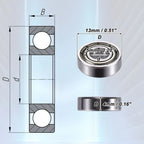 20pcs 695ZZ Deep Groove Ball Bearings for Various Applications 