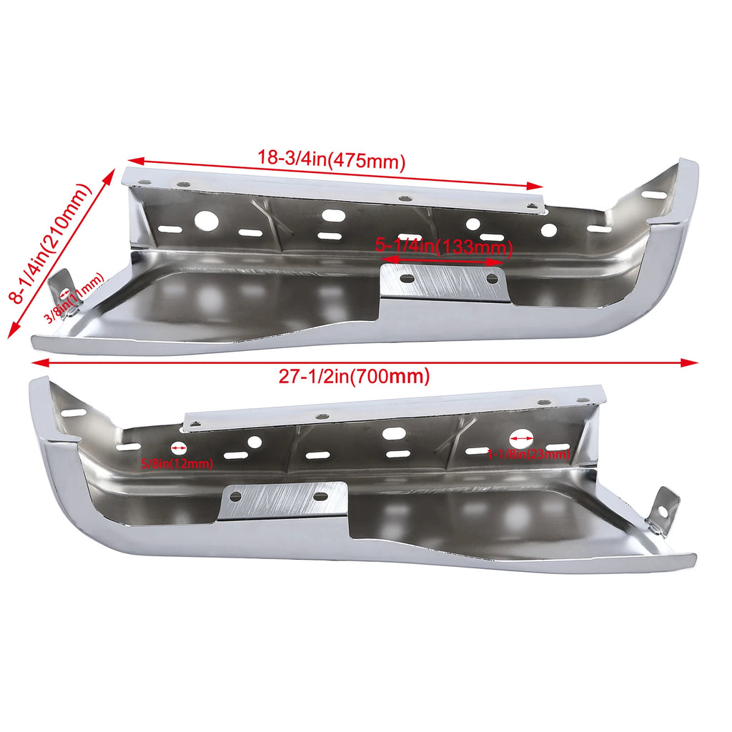 Set of 2 Chrome Bumper Face Bar End Caps for Ford F150 (2015–2020)