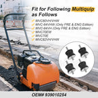 Set of 4 Shock Mounts for Multiquip MVC-64H/Ew MVC80VH/VHW MVC82VH/VHW (N/A) 939010254