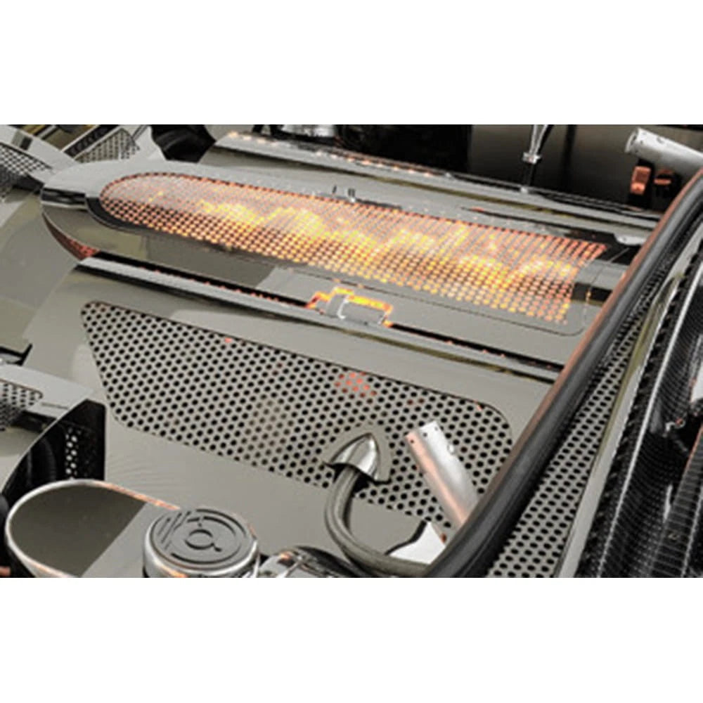 Plenum Cover Low Profile Perforated Stainless w Green LED for Corvette (1997–2004)