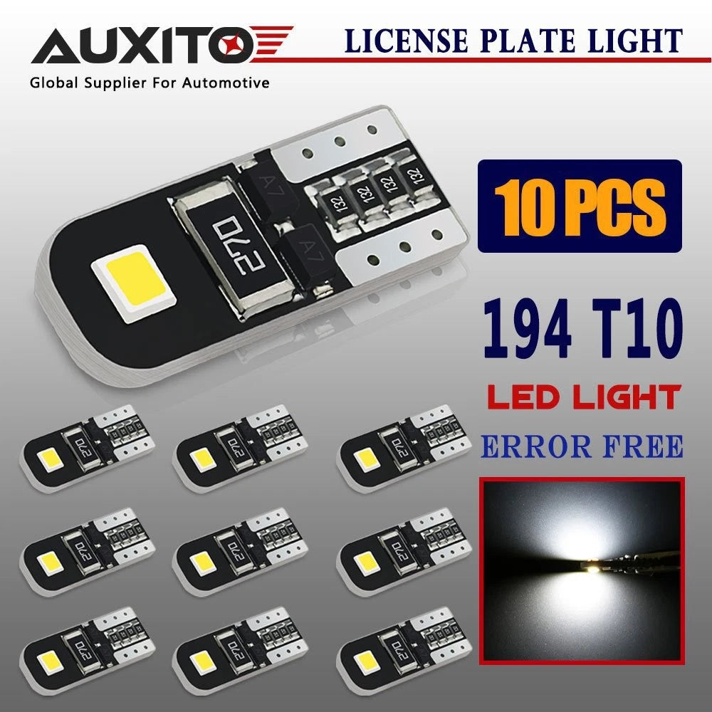 AUXITO T10 194 2825 168 Bright White LED License Plate Light Bulbs for