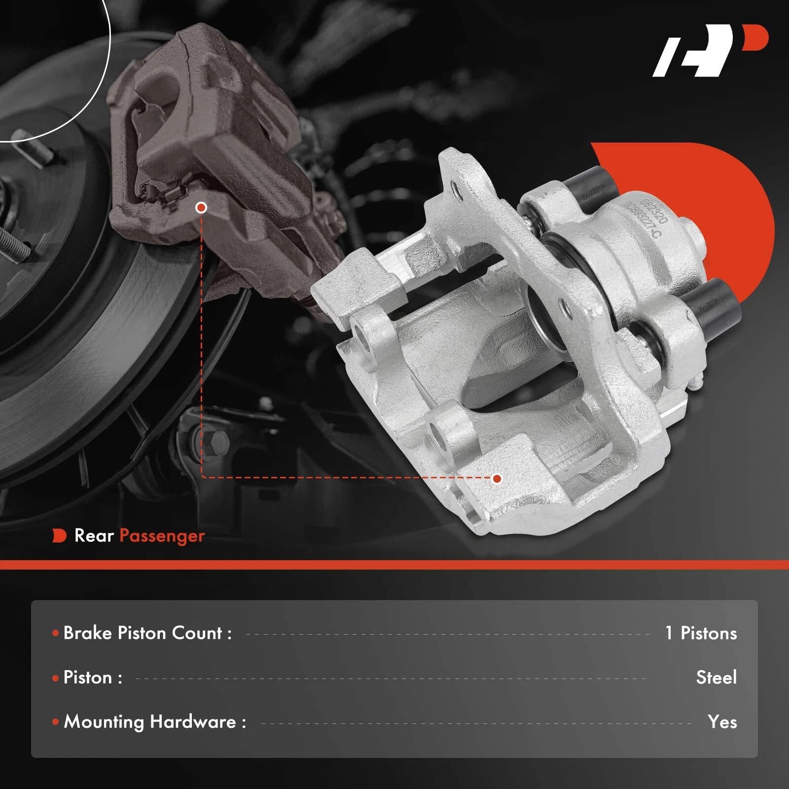 Rear Right Brake Caliper with Bracket for BMW 323i 325i X1 (2006–2011)