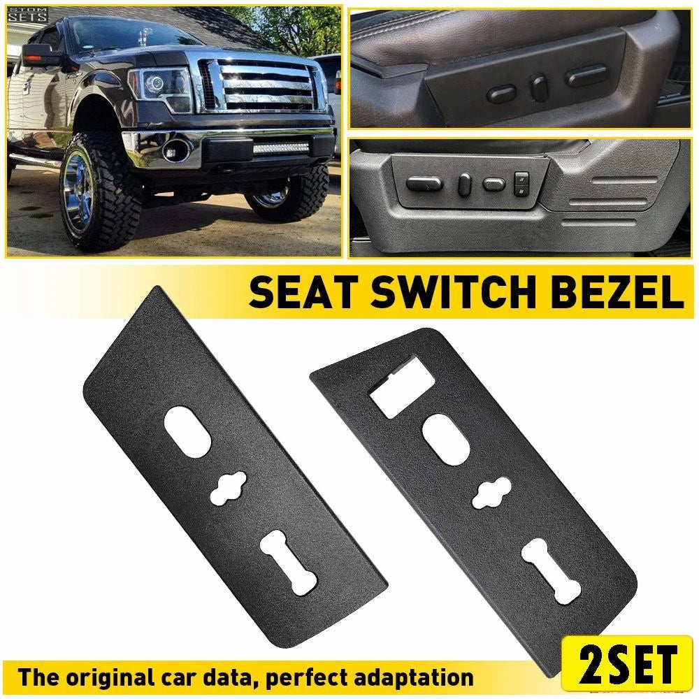 Set of 2 Seat Switch Bezel Trim for Ford F-150 (2009–2014) 9L3Z-14A706-MA