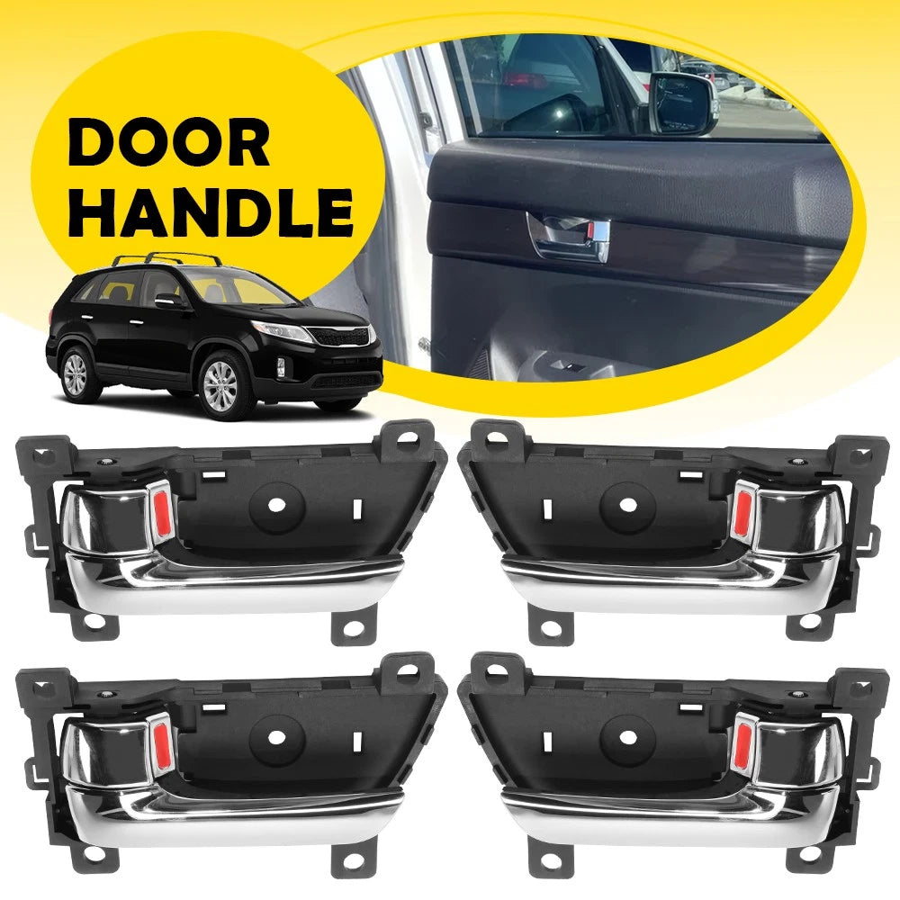 4Pcs Inside Door Handle LH+RH for Kia Sorento (2011–2012) 826201U000 826101U000