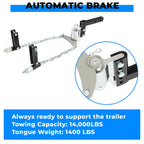14000lbs Weight Distribution Hitch for Trucks (w/ Sway Control, 2-5/16" Ball)