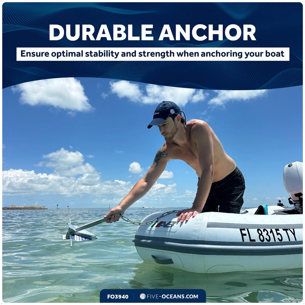 8 Lb Fluke Boat Anchor for Marine Use (Hot Dipped Galvanized Steel)
