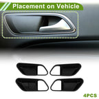 Interior Door Handle Bowl Cover Trim for Nissan Kicks (2025) Carbon Fiber Black