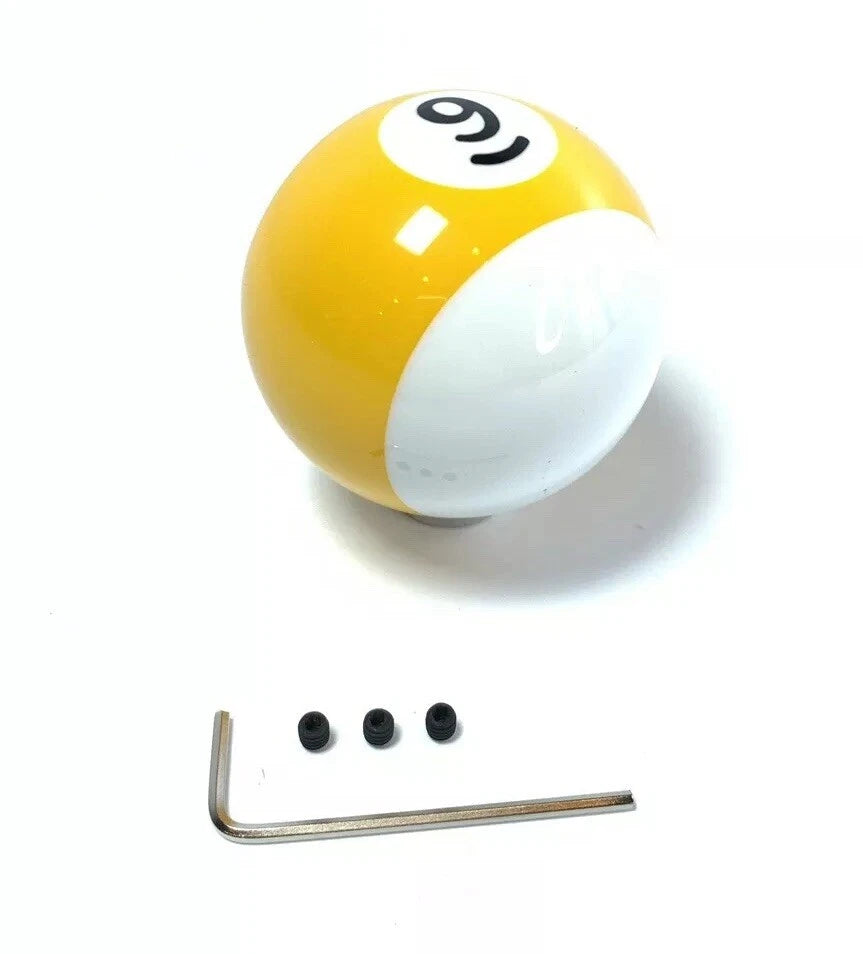 Gear Shift Knob Pool Ball Stripes Yellow for Toyota Hilux (2005–2015)