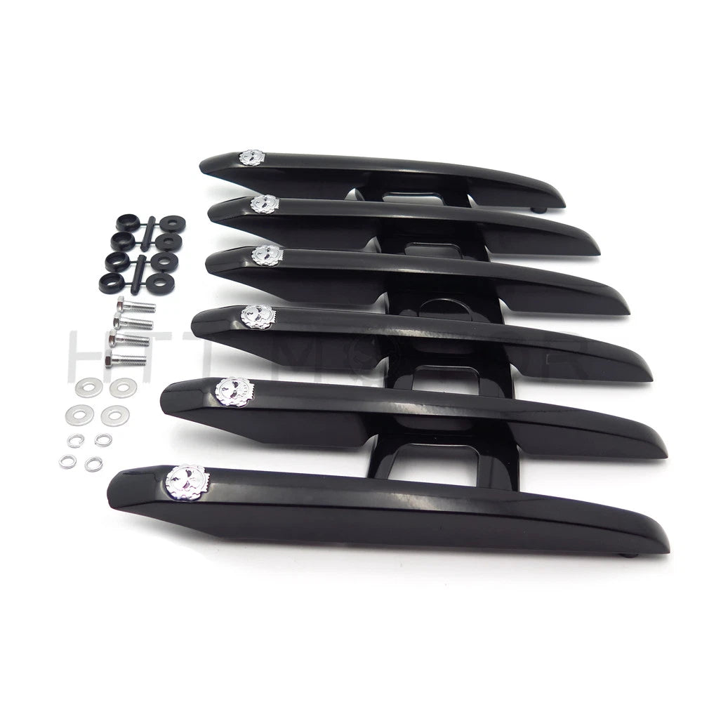 Skull Stealth Top Luggage Rail Rack for Harley Touring Road King (2009–2023)
