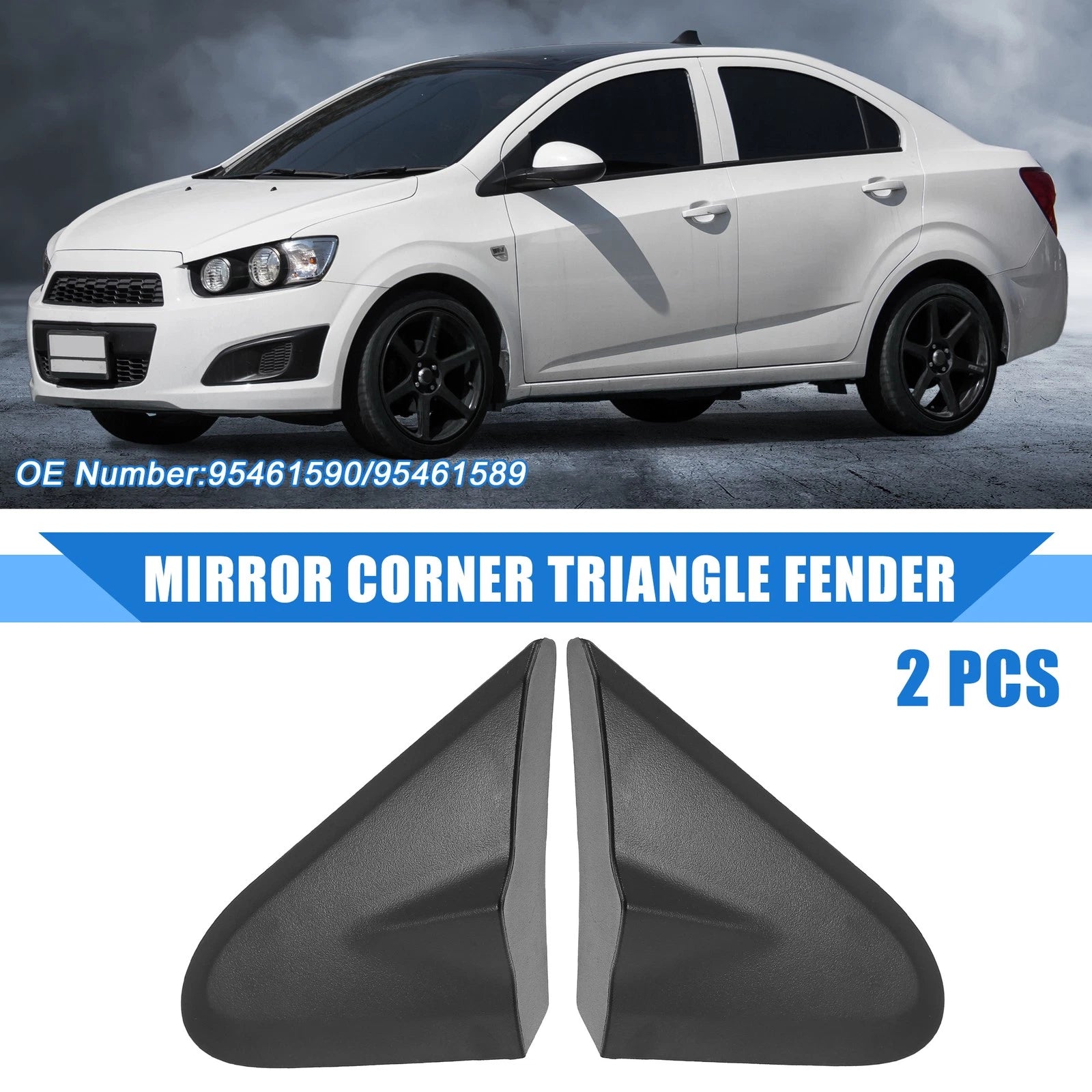 2pcs Mirror Corner Triangle Fender Cover for Chevrolet Sonic (2012–2020)