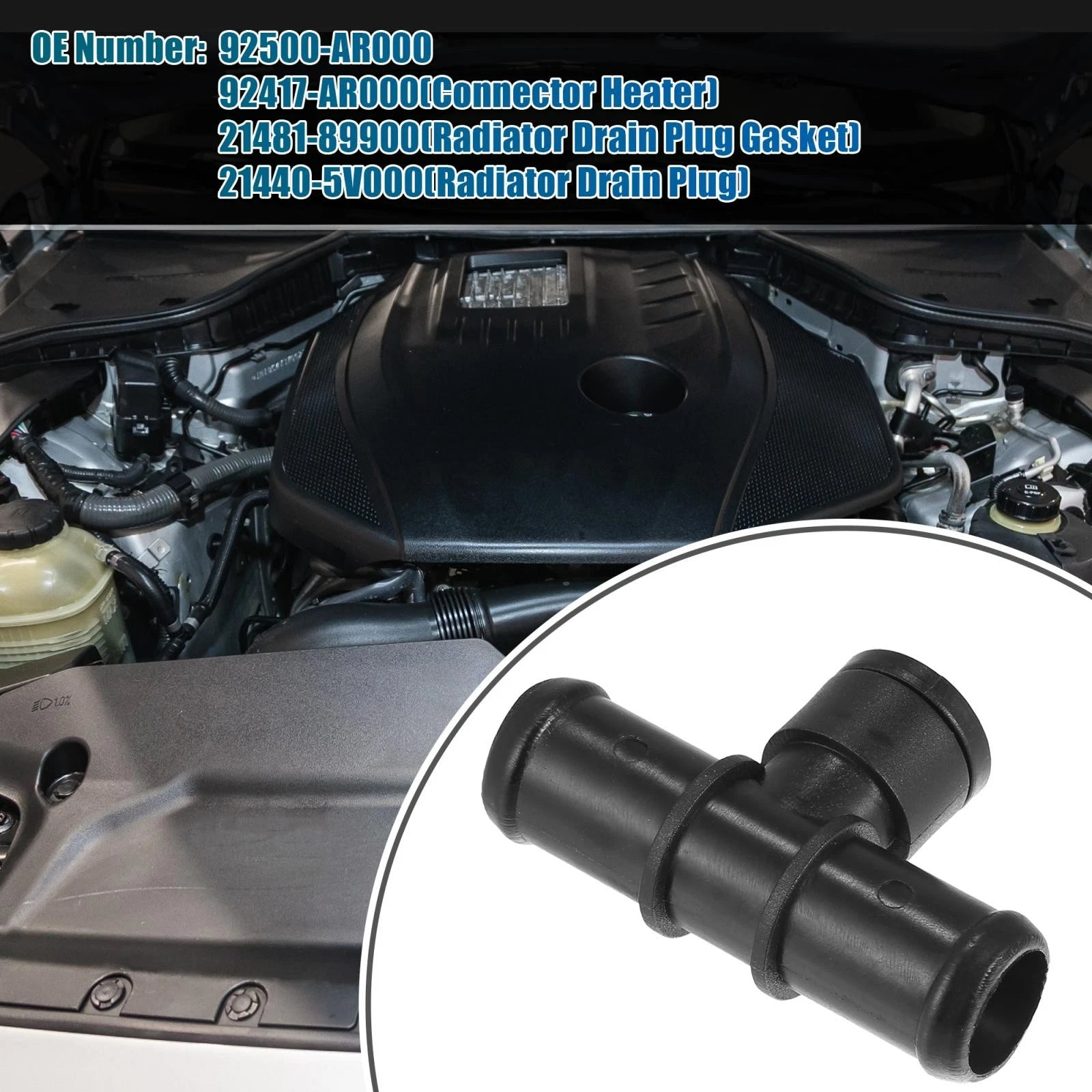 Heater Hose Connector for Nissan 350Z, Infiniti G35 FX35 M35 M45 (2003–2009)