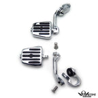 5" Rebelion Skull Highway Foot Peg Kit for Harley Wide Glide, Street Glide