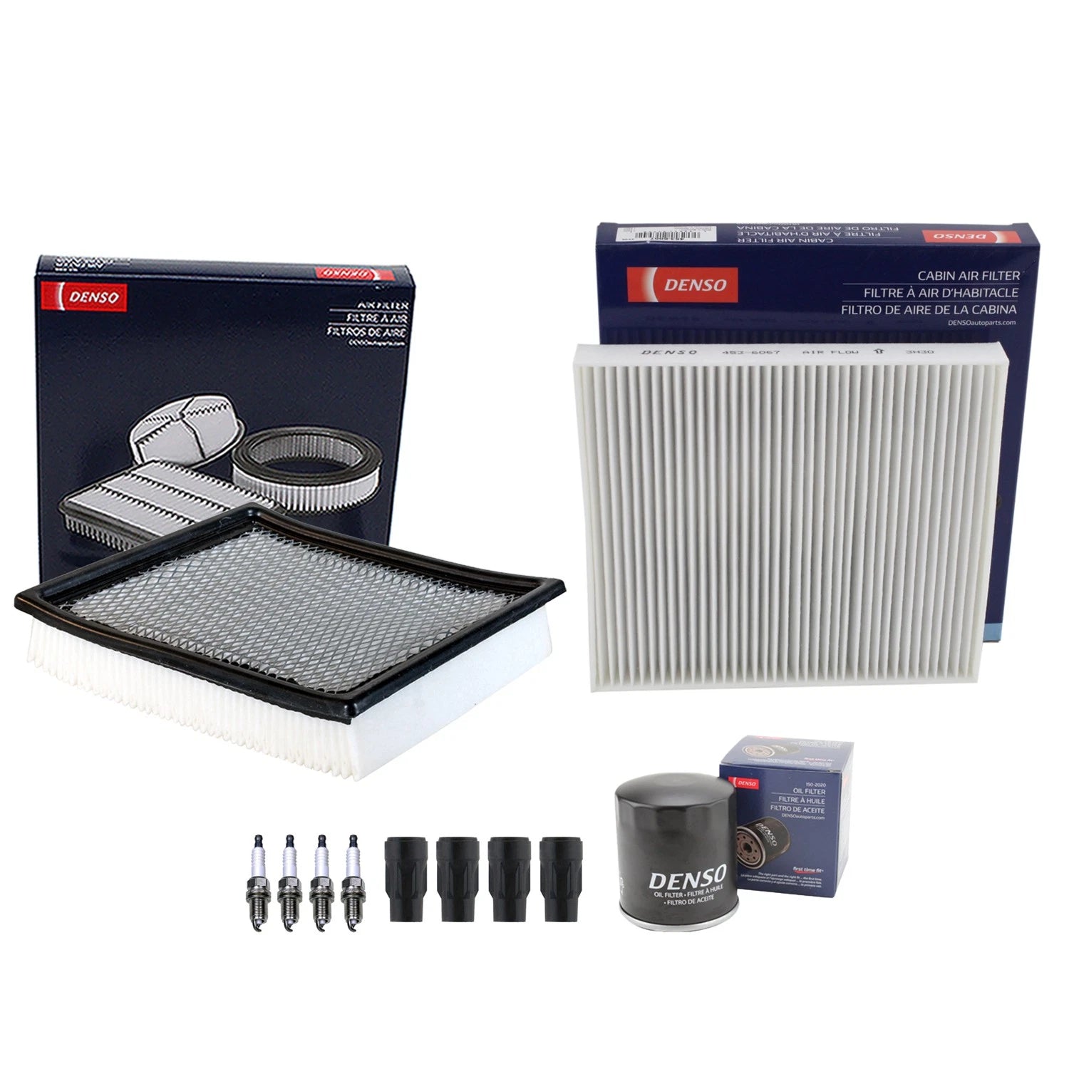 Tune Up Kit 4 Spark Plugs & Boots for Dodge Journey (2009–2020)