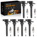 Set of 6 Ignition Coil Pack & Spark Plug Kit for Suzuki Grand Vitara (2006–2008)