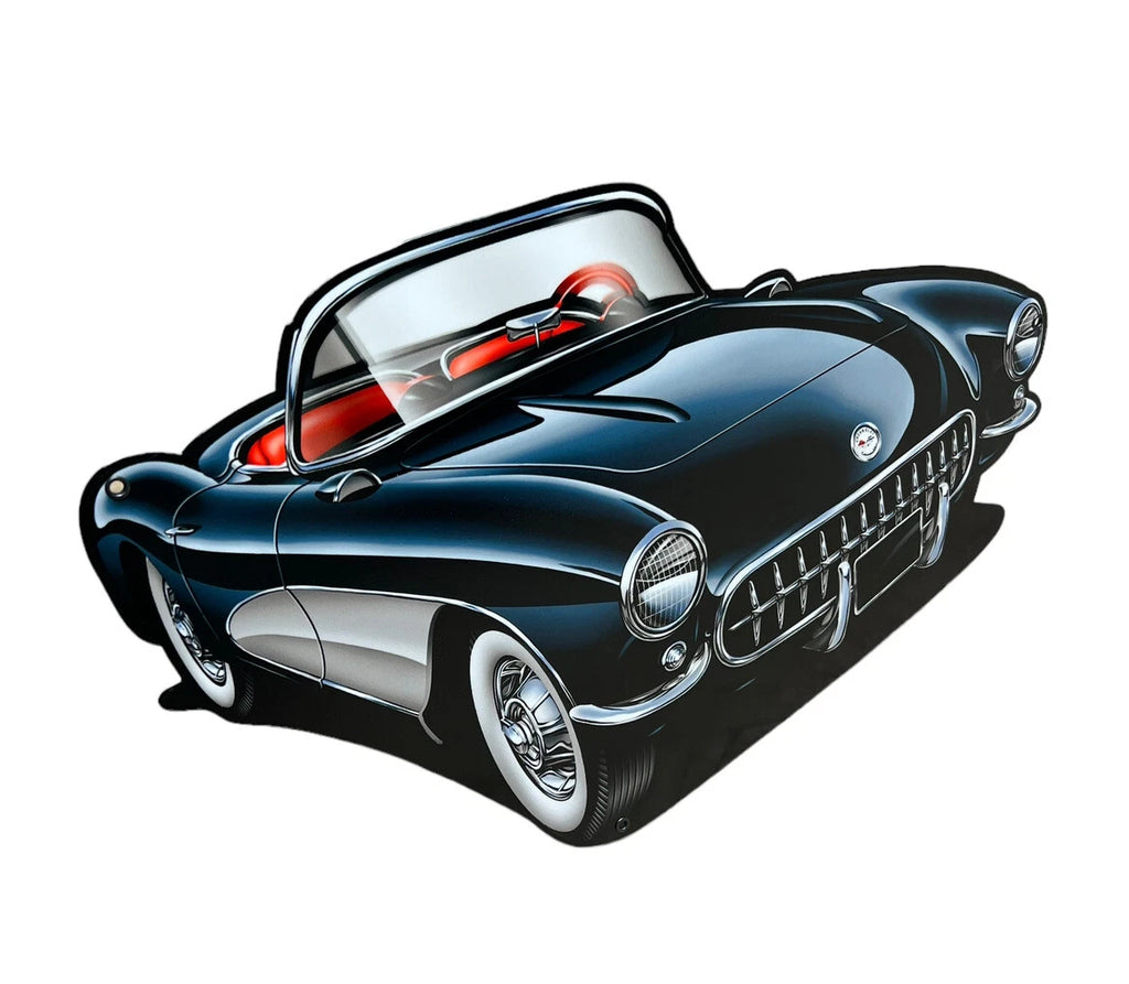 Metal Sign for Chevrolet Corvette Black (2005–2013)