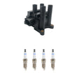 Set of 4 Ignition Coils & Bosch Platinum Spark Plugs for Ford Focus (2000–2011)