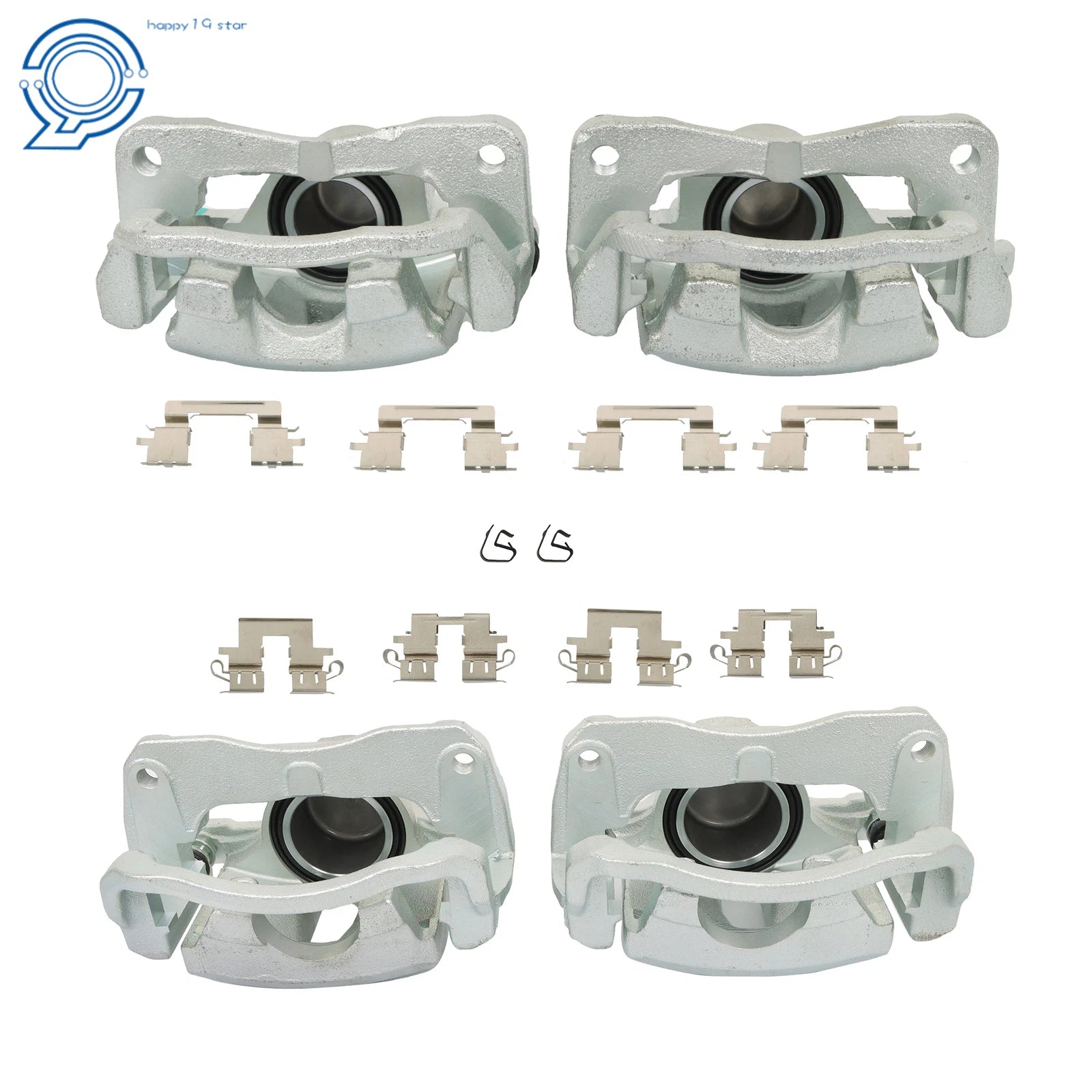 Set of 4 Brake Calipers for Toyota Sienna (2004–2010) Front & Rear