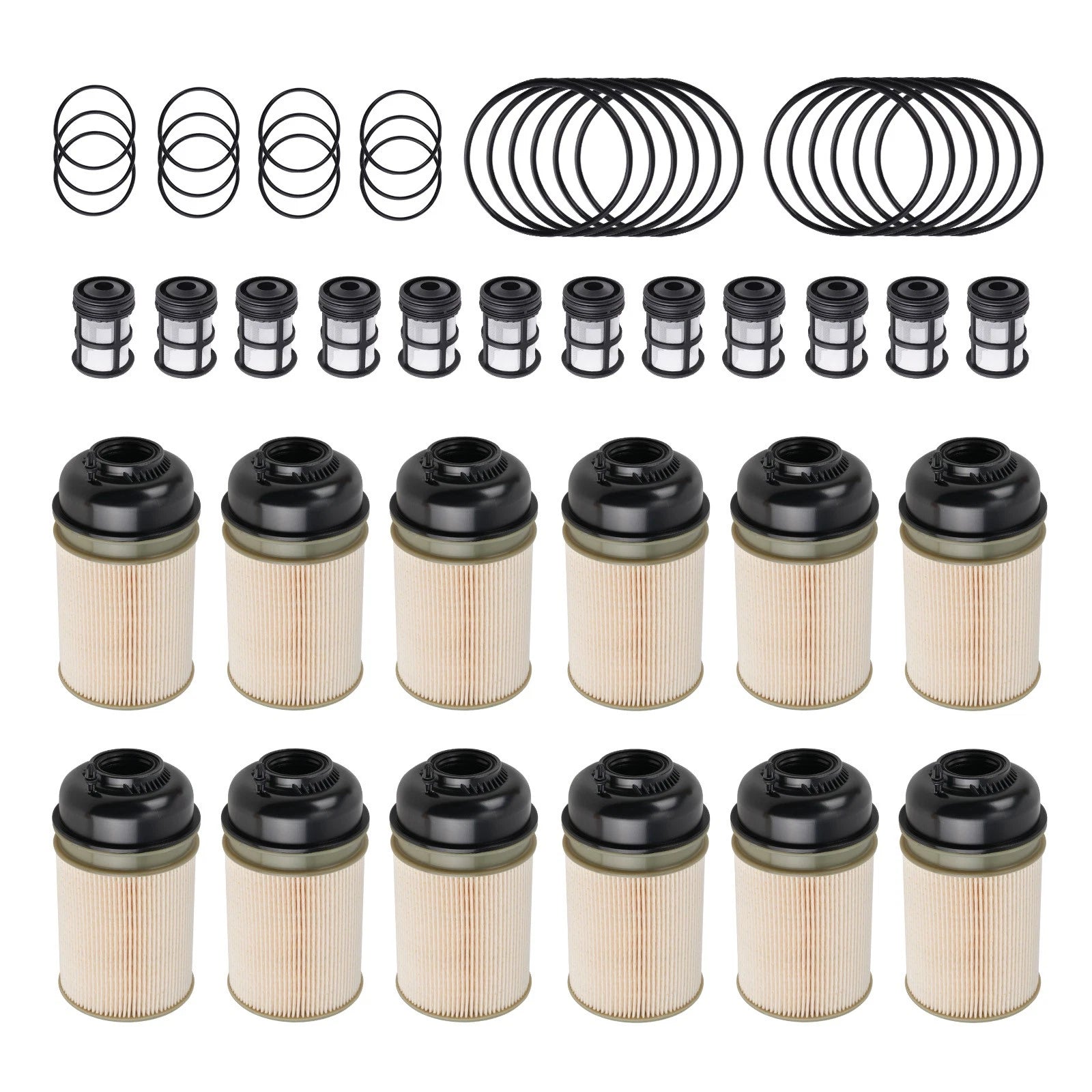 12X Inline Fuel Filter PF9908 for Detroit Diesel DD13 DD15 DD16 (2010–2023)