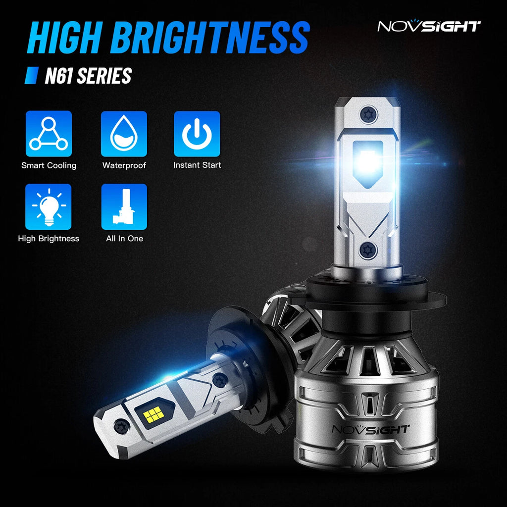 Set of 4 H7 H11 6000K LED Headlight Bulbs for Chevy Traverse (2013–2018)