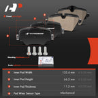 Set of 4 Front Ceramic Brake Pads for BMW G20 330i 330i xDrive (2021–2022)