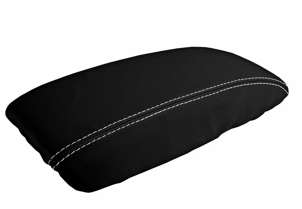 Leather Console Lid Armrest Cover for Honda Accord (1998–2002) White Stitch